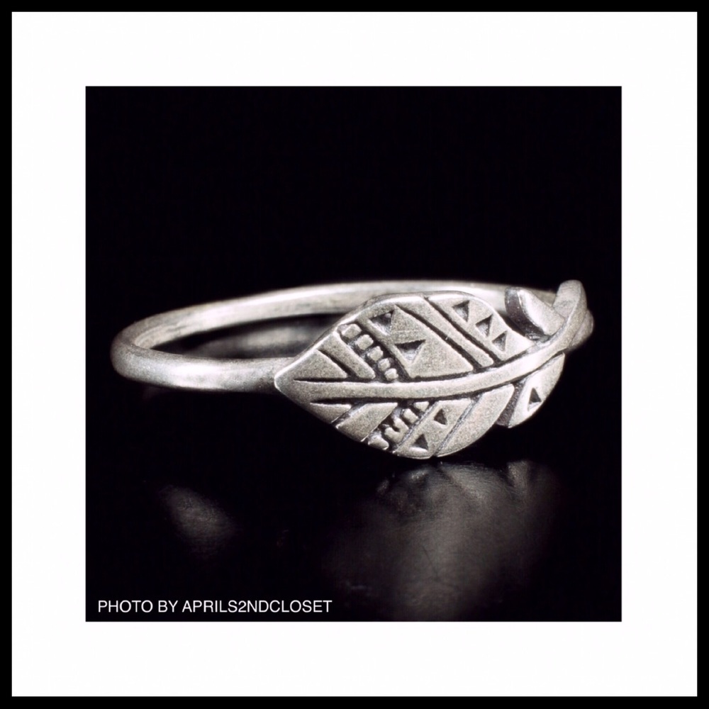 DOGEARED SILVER ETCHED BBOHO RING - Picture 7 of 8